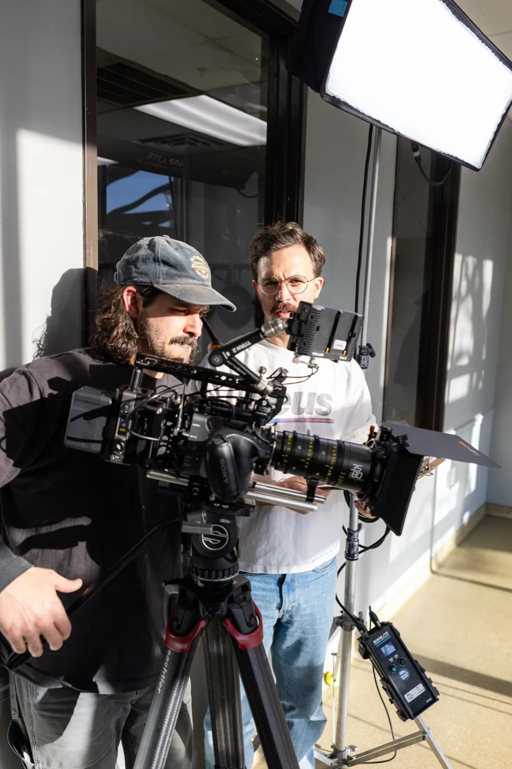 Zack Millsaps directing on set